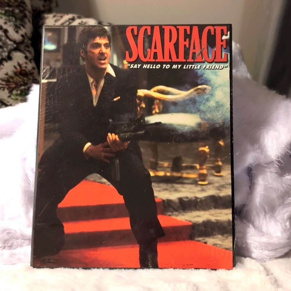 Vintage Al Pacino Scarface Wooden Poster Wall Art